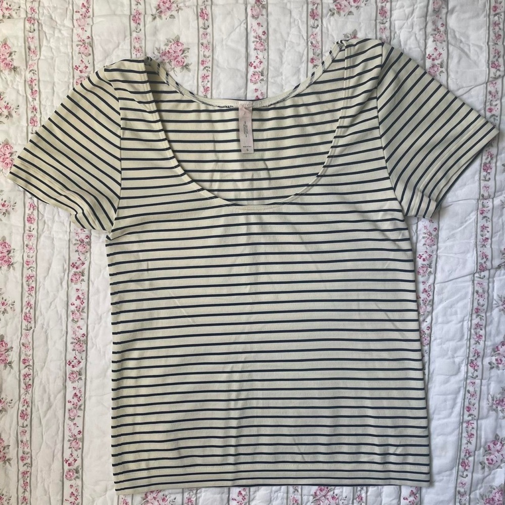 Classic Striped Women's Short Sleeve Top